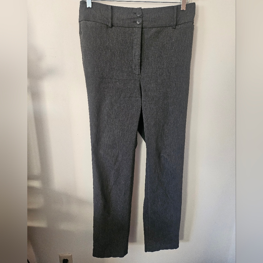 LANE BRYANT Womens Gray Work Trousers Slightly Tapered Size 16